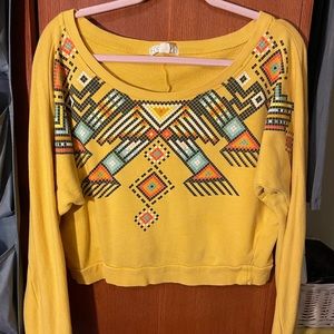 Tribal print sweater.